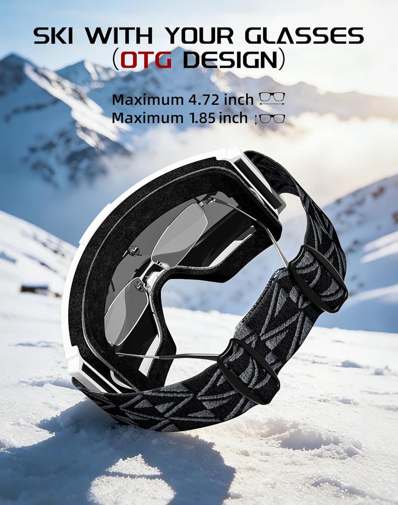 Innerking OTG Ski Goggles SGS Approved, Over Glasses Snow Snowboarding Winter Goggles Anti Fog for Adult, Youth, Men Women - Image 4